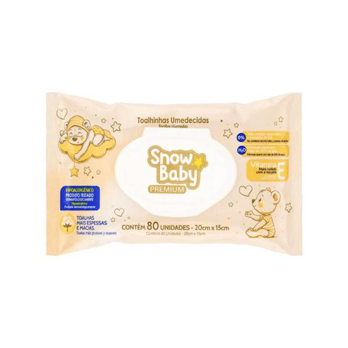 Imagem do produto Toalha Umedecida Snow Baby Premium 80 Unidades