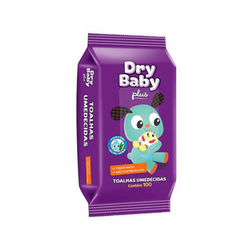 Toalha Umedecida Tena Dry Baby Plus 100 Toalhas
