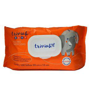 Imagem do produto Toalhas Umedecidas Baby Triviah Com 100 Unidades