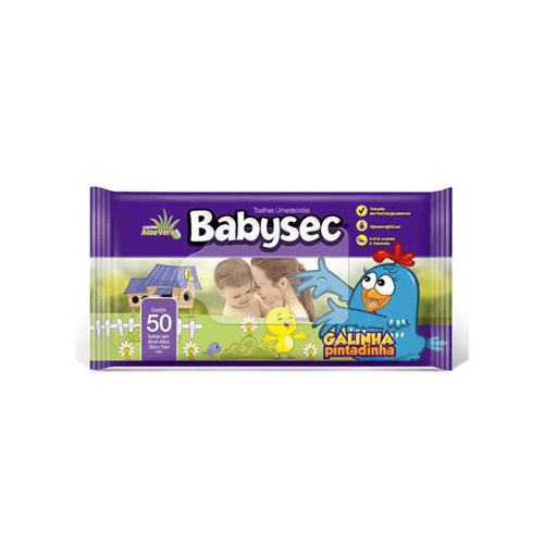 Toalhas - Umedecidas Babysec Com 50 Unidades