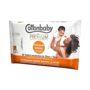 Imagem do produto Toalhas Umedecidas Cottonbaby Hidratacao Intensa 50Un