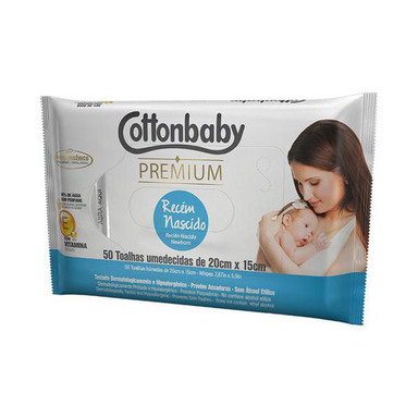 Imagem do produto Toalhas Umedecidas Cottonbaby Recem Nascido 50Un