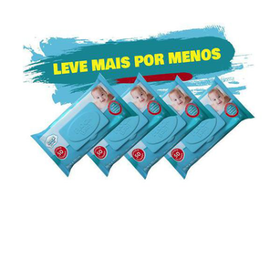 Toalhas Umedecidas Flock Baby 4 Pacote Com 50 Unidades