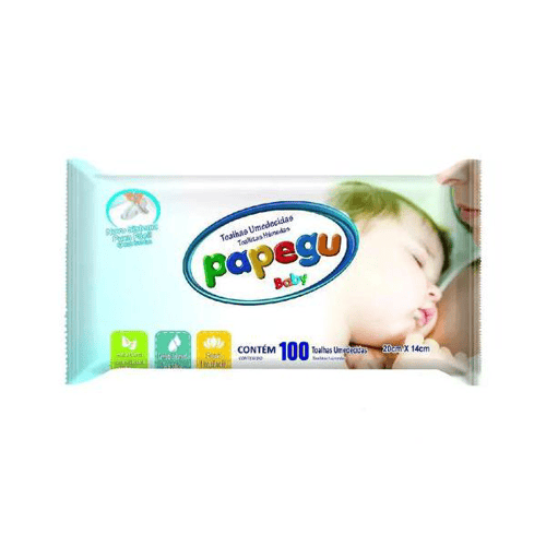 Imagem do produto Toalhas Umedecidas Papegu Baby 100 Unidades