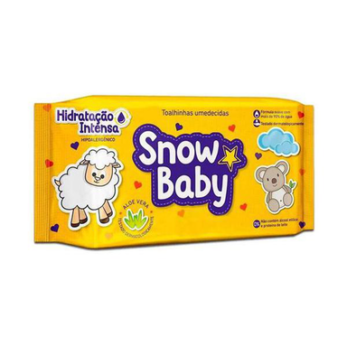 Toalhas Umedecidas Snow Baby Hidratação Intensa Com 140 Unids