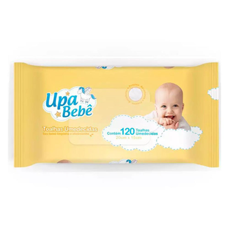 Toalhas Umedecidas Upa Bebe Com 120 Unidades