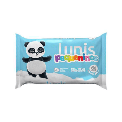 Toalhinhas Umedecidas Lunis Pequeninos Com 60 Unidades
