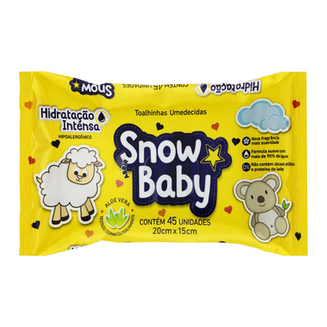 Toalhinhas Umedecidas Snow Baby Hidratação Intensa Com 45 Unidades