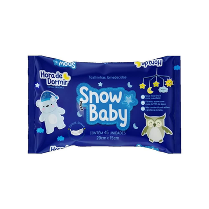 Toalhinhas Umedecidas Snow Baby Hora De Dormir Com 45 Unidades