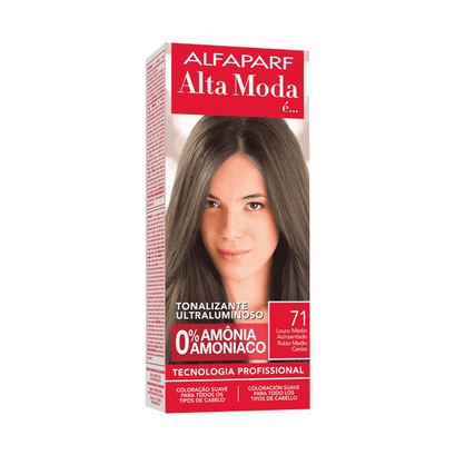 Imagem do produto Tonalizante Alta Moda 7.1 Louro Médio Aciz Alfaparf 120G