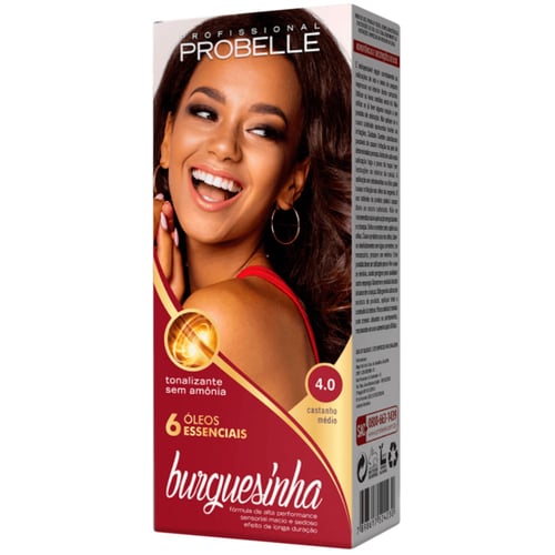 Imagem do produto Tonalizante Burguesinha Probelle Castanho Médio 4.0