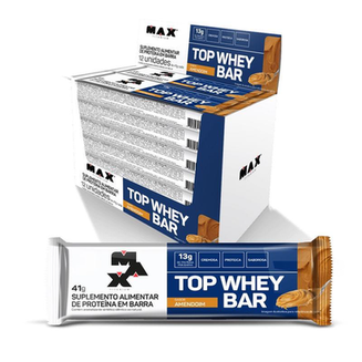 Top Whey Bar Amendoim 41G Caixa Com 12 Un Max Titanium