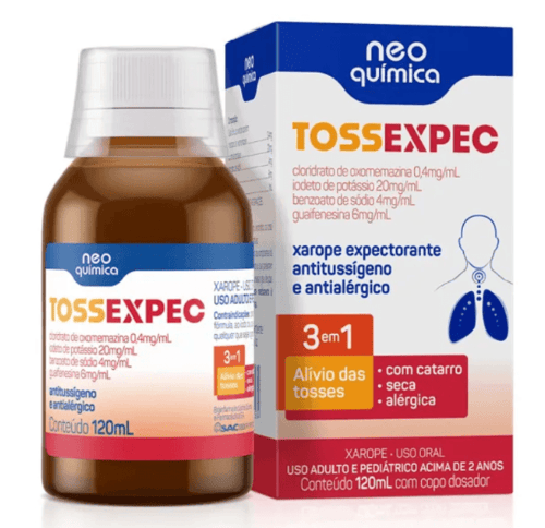 Imagem do produto Tossexpec  (0,4 + 20 + 4 + 6) Mg/Ml - 120 Ml Xarope