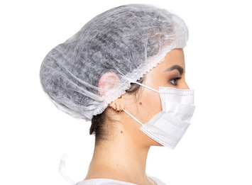 Imagem do produto Touca Descartável Branca Com Elastico Soft Sanfonada 100Unidades