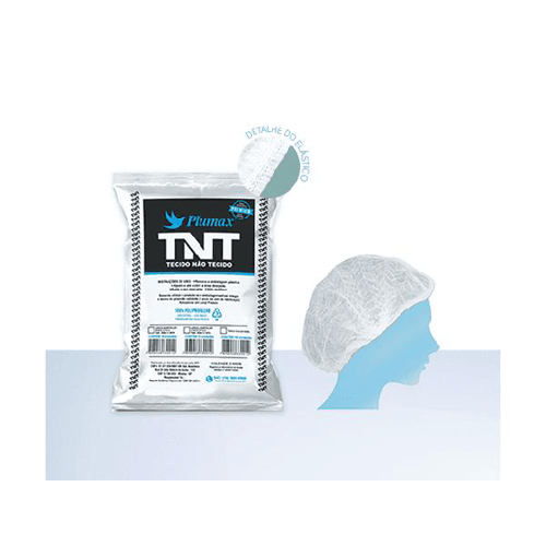 Imagem do produto Touca Descartável Em Tnt Pacote 100 Unidades Plumax