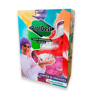 Imagem do produto Touca Descartável Sanfonada Sortida Com 50 Protdesc