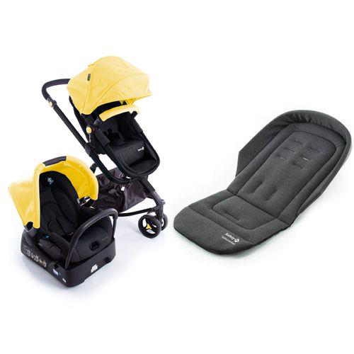 Imagem do produto Travel System Mobi Safety 1St Yellow Paint + Almofada Extra Para Carrinhos Safecomfort Grey