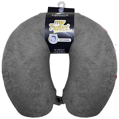 Imagem do produto Travesseiro De Viagem My Travel Fibra Grafite Fibrasca