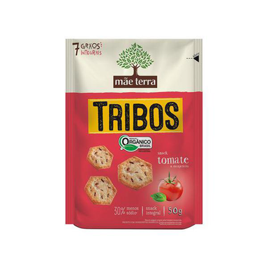 Tribos Snack Mãe Terra Orgnico Tomate E Manjericão 50G