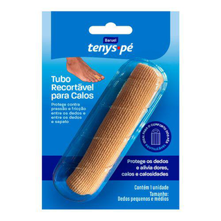 Tubo Recortável Para Calos Tenys Pé Tamanho P/M Com 1 Unidade