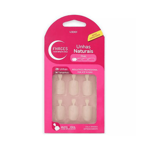 Imagem do produto Unhas Fhaces Natural Oval Com 28 Unidades Ref: U3001