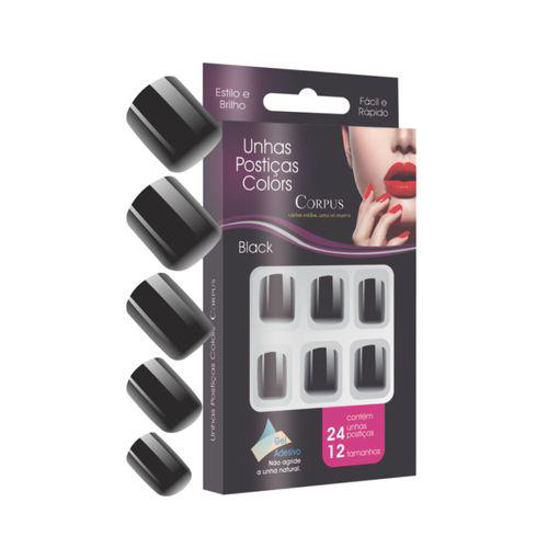 Imagem do produto Unhas Postiças Colors Corpus Black