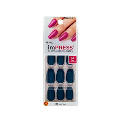 Imagem do produto Unhas Posticas Impress Color Coffin Sapphire