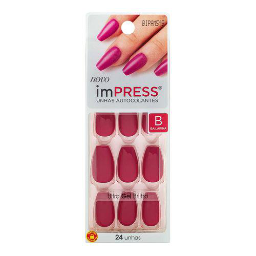 Imagem do produto Unhas Posticas Impressmaosmao Color Coffin Ruby