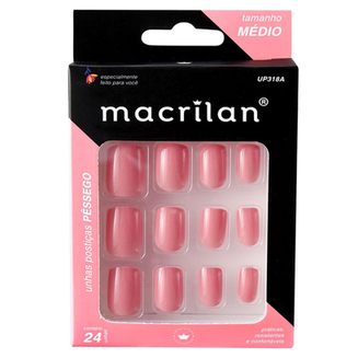 Imagem do produto Unhas Postiças Rubi Pessego 24 Peças Macrilan