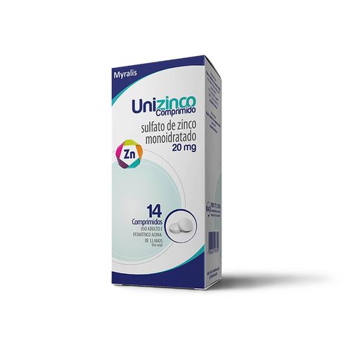 Imagem do produto Unizinco 20Mg 14 Comprimidos