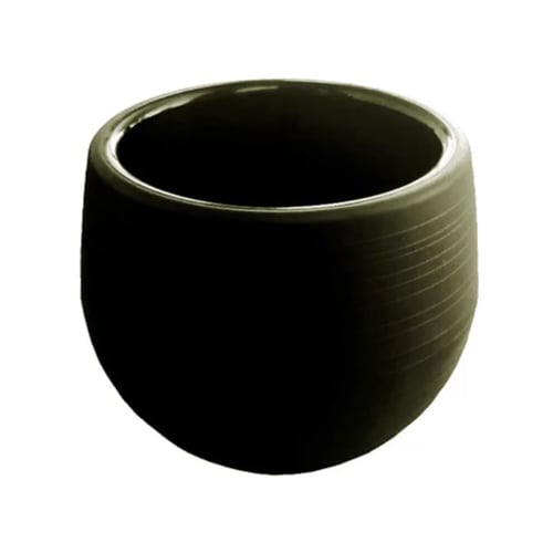 Vaso Terral Baby Ball Preto Para Jardim