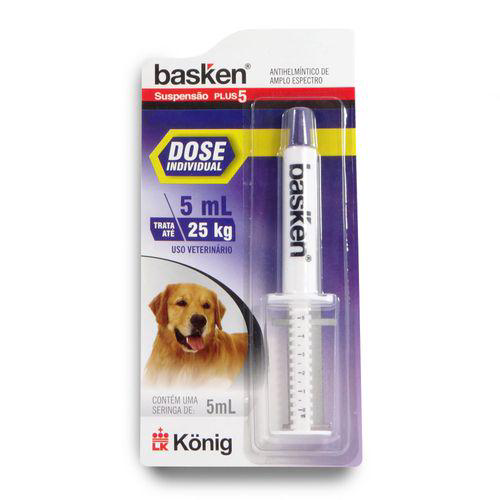 Imagem do produto Vermífugo Basken Suspensão Plus 5 König 5Ml