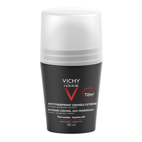 Desodorante Vichy Homme Controle Extremo 72H Masculino Antitranspirante Roll-On 50Ml