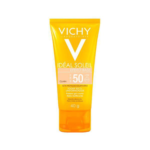 Protetor Solar Facial Vichy Idéal Soleil Efeito Base Cor Clara Fps50 40G