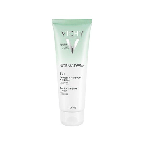 Máscara Esfoliante E Gel De Limpeza Vichy Normaderm 3 Em 1 125Ml