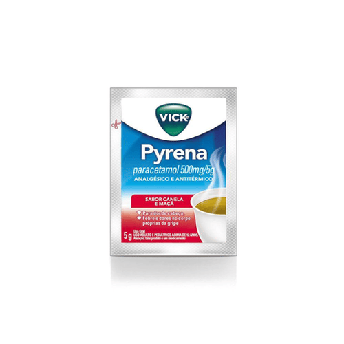 Vick Pyrena - 500 Mg Pó Para Preparo Extemporâneo 5 Envelope 5 G Canela E Maçã