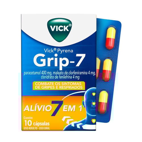 Vick Pyrena Grip-7 Com 10 Cápsulas