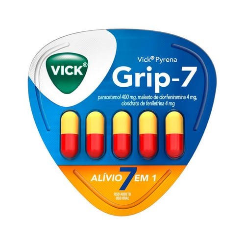 Vick Pyrena Grip7 Com 5 Cápsulas