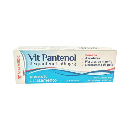 Vit Pantenol - 50 Mg/G Pomada Dermatológica Bisnaga 30 G