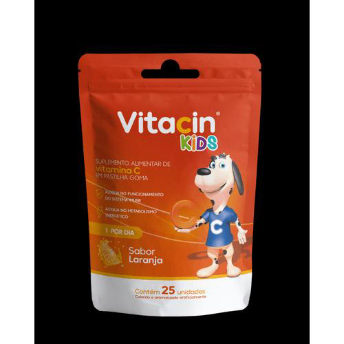 Vitacin Kids Vitamina C Sabor Laranja 30Mg Com 25 Gomas