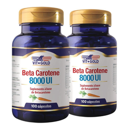 Imagem do produto Vitamina A Beta Caroteno 8000 Ui Vitgold Kit 2X 100 Capsulas