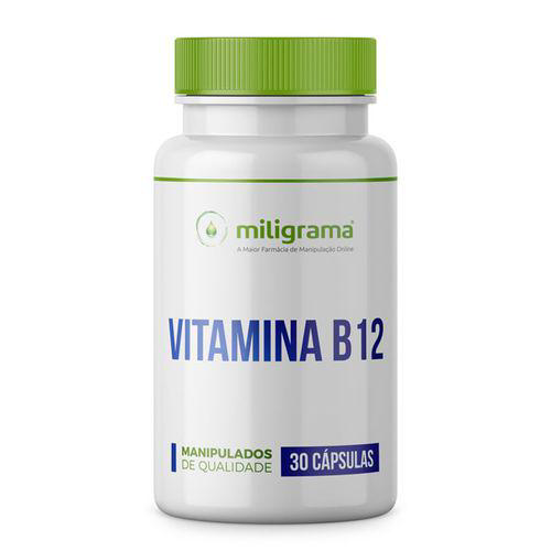 Vitamina B12 500Mcg 30 Cápsulas Vegetais De Tapioca