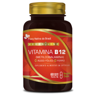 Imagem do produto Vitamina B12 + Ferro + Ácido Fólico 60 Vegan Cápsulas Flora Nativa