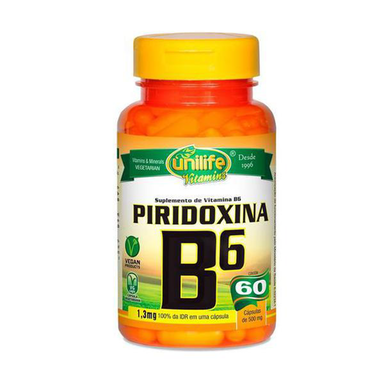 Imagem do produto Vitamina B6 Piridoxina Unilife 60 Cápsulas
