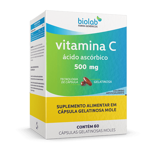 Imagem do produto Vitamina C 500Mg 60 Cápsulas Moles