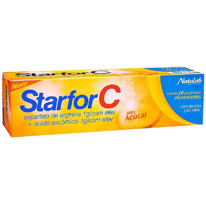 Imagem do produto Vitamina C + Arginina Starfor C 10 Comprimidos
