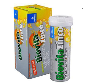 Vitamina - C - Biovita C 1 Grama E Zinco 10 Mg Sabor Laranja Com 10 Comprimidos Efervescentes
