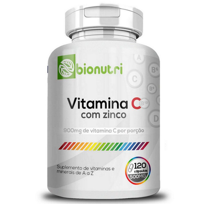 Vitamina C Com Zinco 500Mg 120 Cápsulas