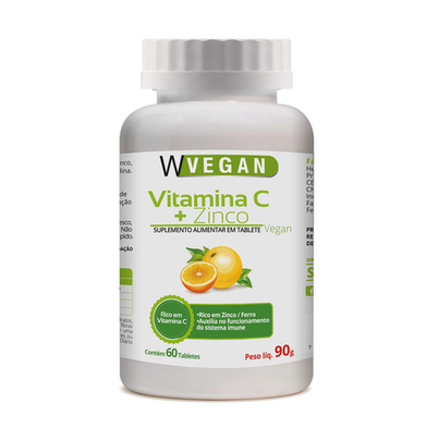 Vitamina C + Zinco Wvegan Com 60 Tabletes