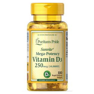 Imagem do produto Vitamina D3 10.000 Ui Puritan's Pride 100 Softgels